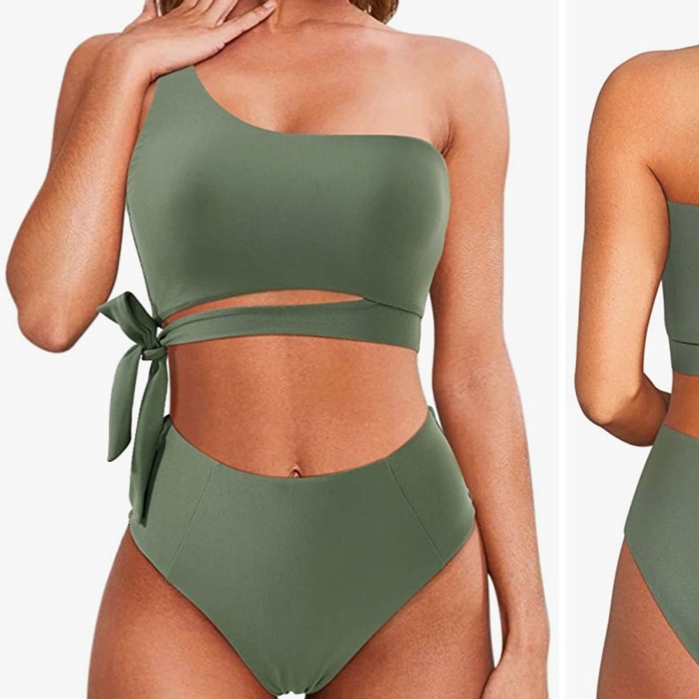 Army green bikini